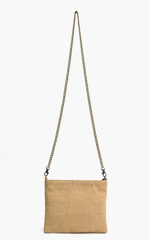 Desert Oasis Embellished Clutch – Luxe Handwoven Jacquard