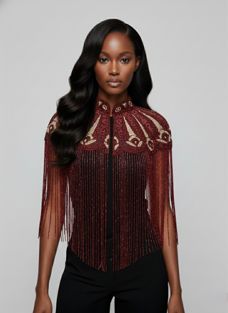 Cherry Peacock Cape