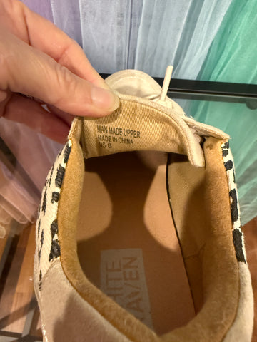 White Haven sneaker interior and US size 8 label
