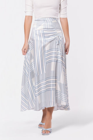 Aviana Skirt (White/Blue)