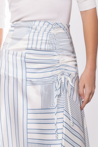 Aviana Skirt (White/Blue)